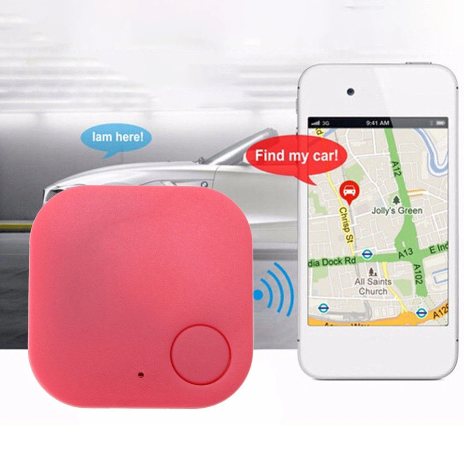 Mini Anti-Lost Smart Bluetooth-compatible Remote Alarm Tracker Car Tracking Finder for Kids