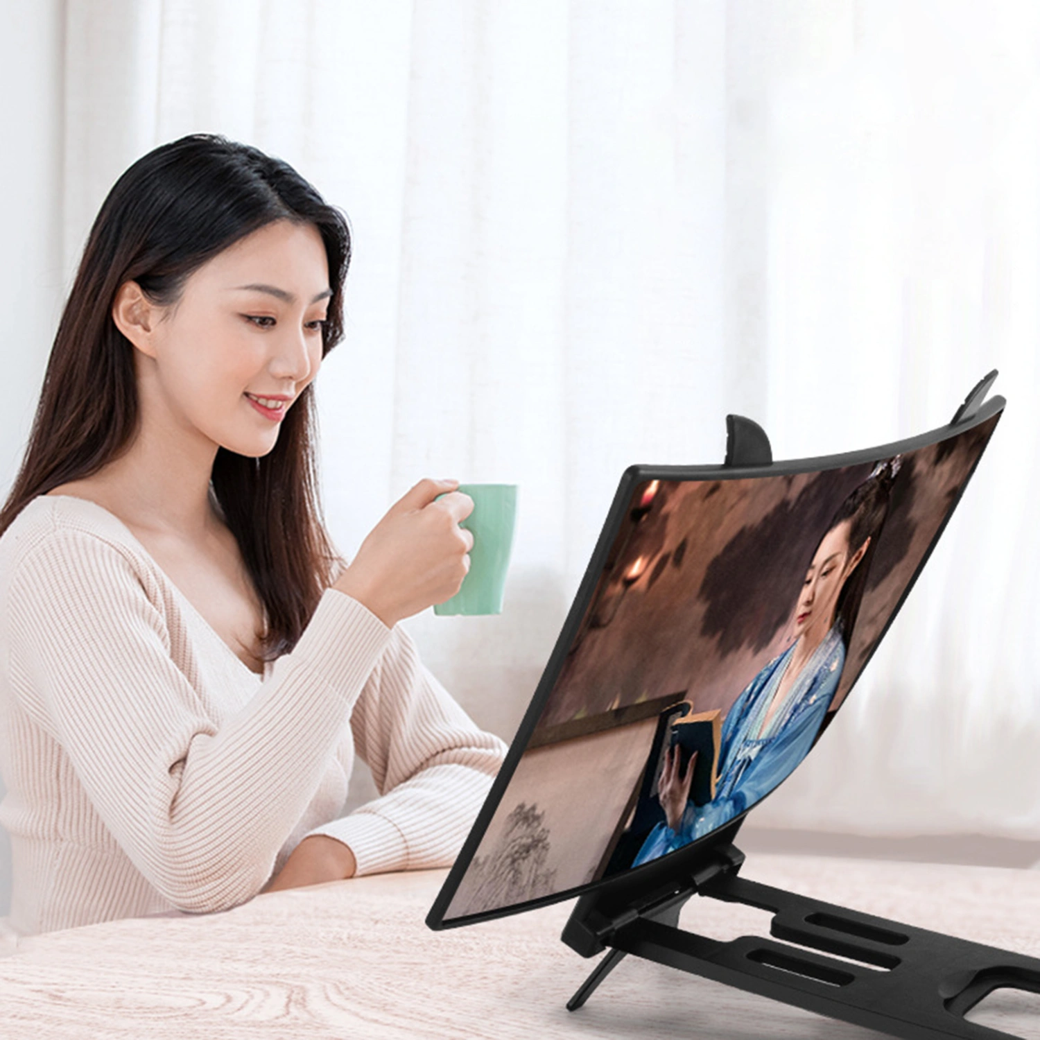 Phone Amplifier 10 inch Multi-function Large Screen Tablet Screen Magnifier for Cell Phone