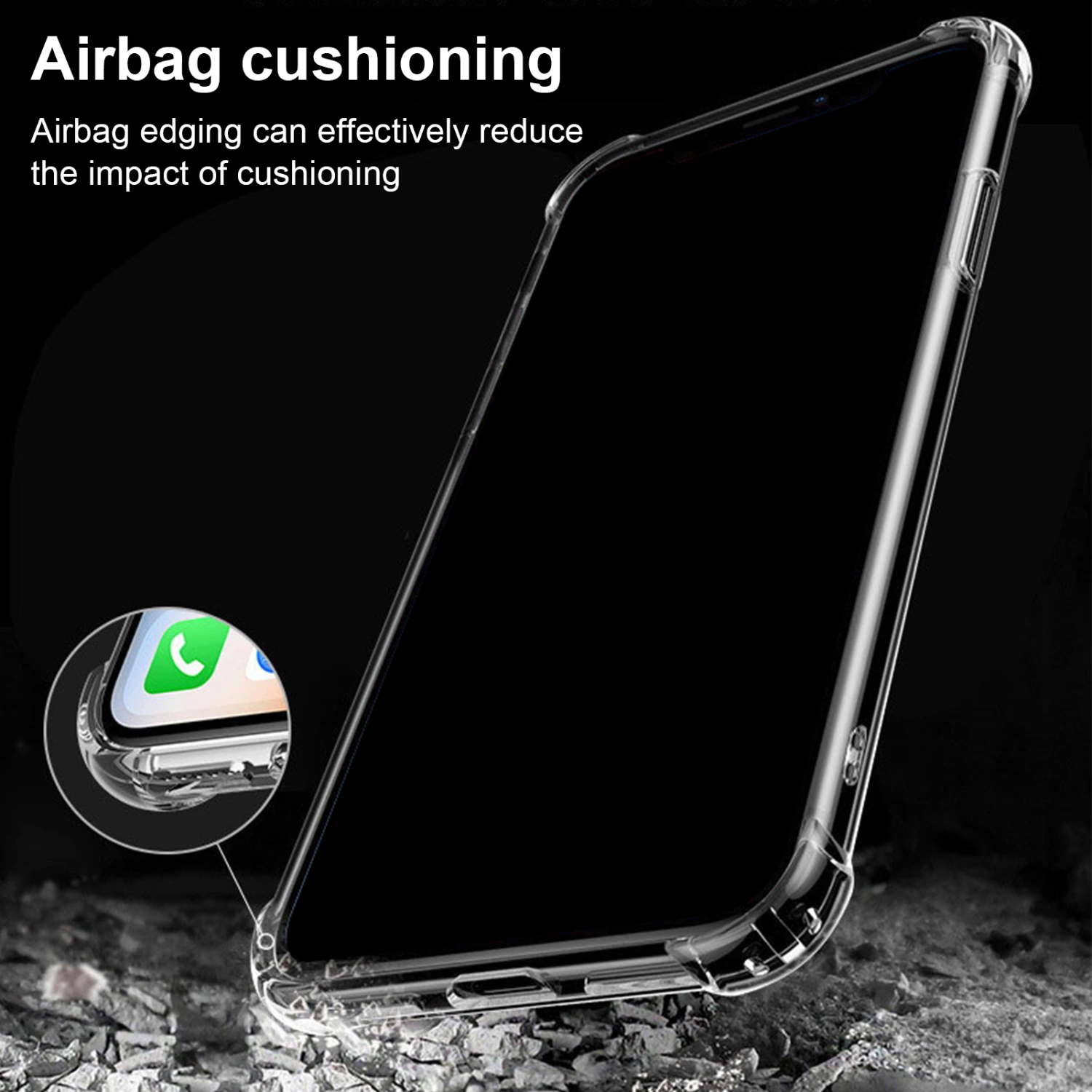 Phone Case Transparent Impact Resistant TPU Full Body Protection Phone Shell for iPhone 13/13 Mini/13 Pro/13 Pro Max