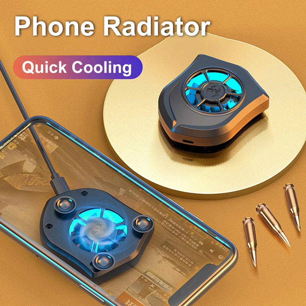 P11 Phone Radiator Quick Cooling Low Noise Universal Suction Cup Physical Phone Cooling Fan for Gaming