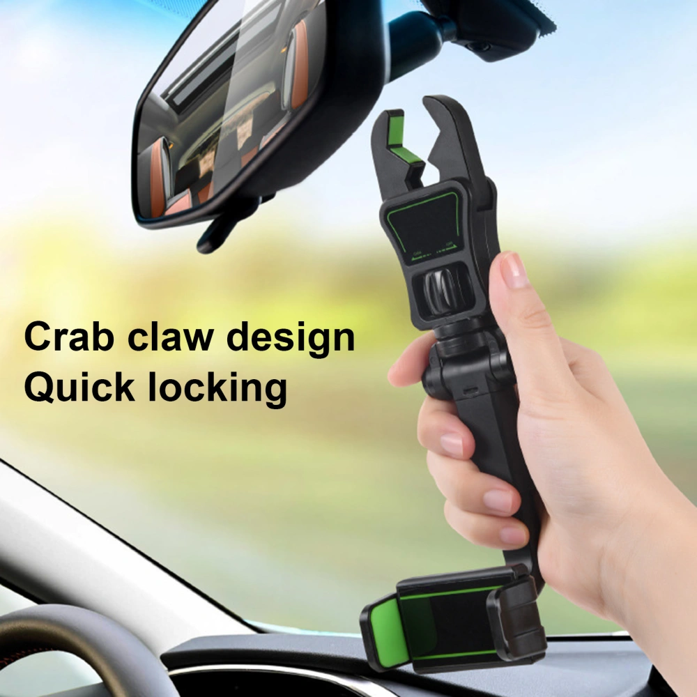 Mobile Phone Holder Universal Adjustable First-person View Car Rearview Mirror Phone Buckle Clip for Kitchen