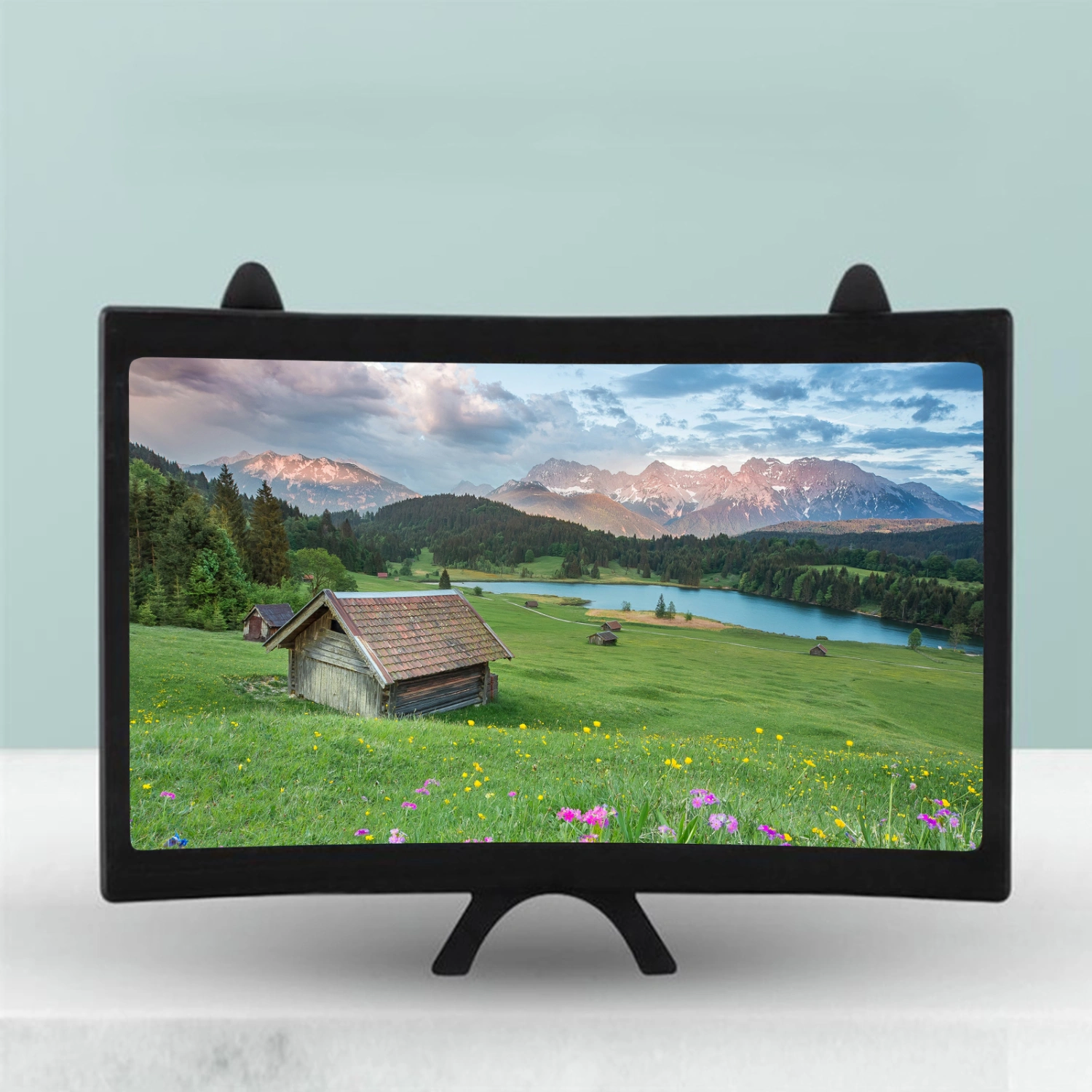 Phone Screen Magnifier Foldable Highly Clear Lens Portable 12 Inch Curved Phone Screen Amplifier Holder for Watching Video