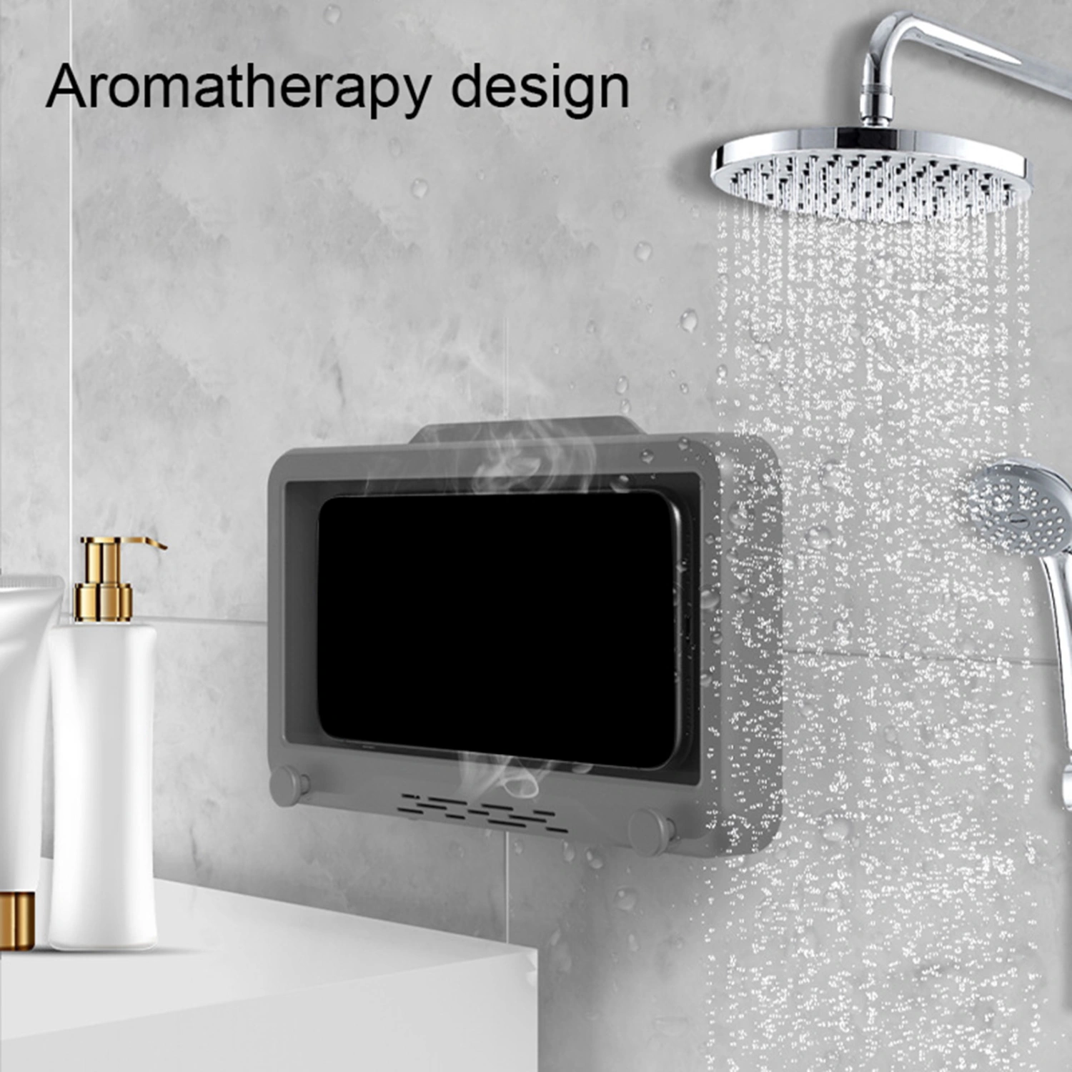 Mobile Phone Box Self-adhesive Touch Screen Waterproof Phone Shell Shower Sealing Storage Case for Home