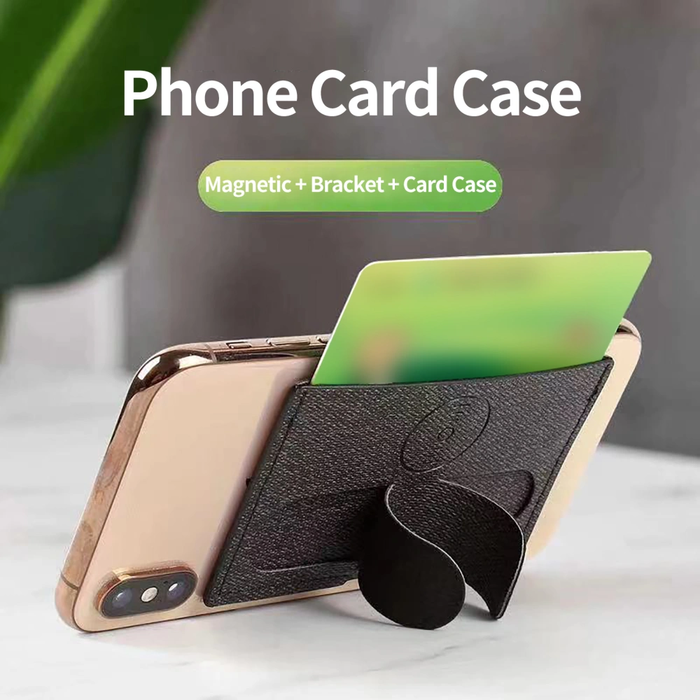 Phone Card Case Sticker Multi-purpose Adhesive Ultra-thin Magnetic Phone Socket Card Holder Sticker Phone Holder for Smart Phone