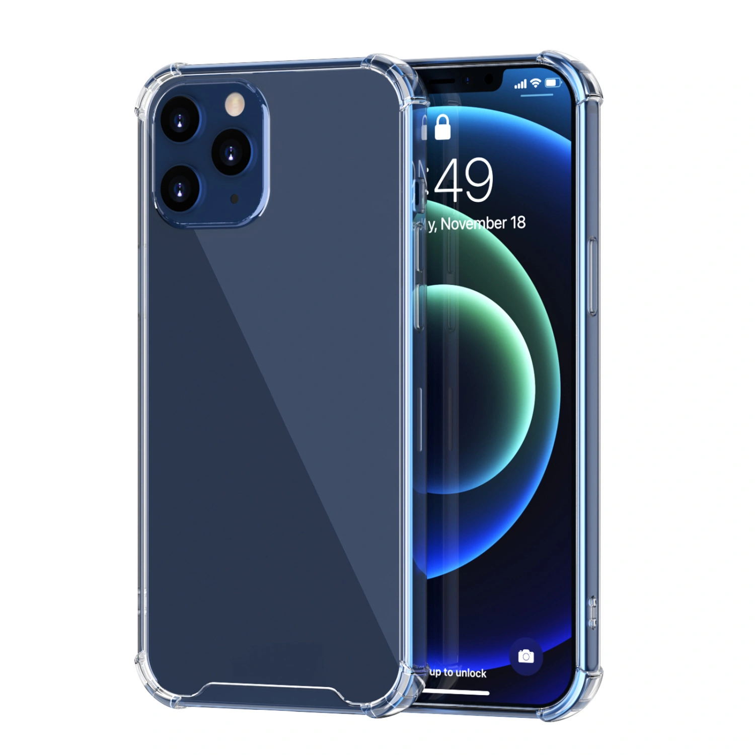 Phone Case Full Protective Magnetic TPU Reinforced Corner Shockproof Phone Shell for iPhone 12/12 Pro