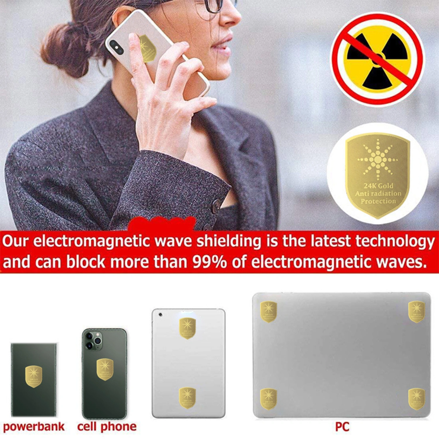 5G EMF Protection Sticker Mini No Interference Electronic Devices Accessories Sunflower Anti Radiation Sticker for Computer