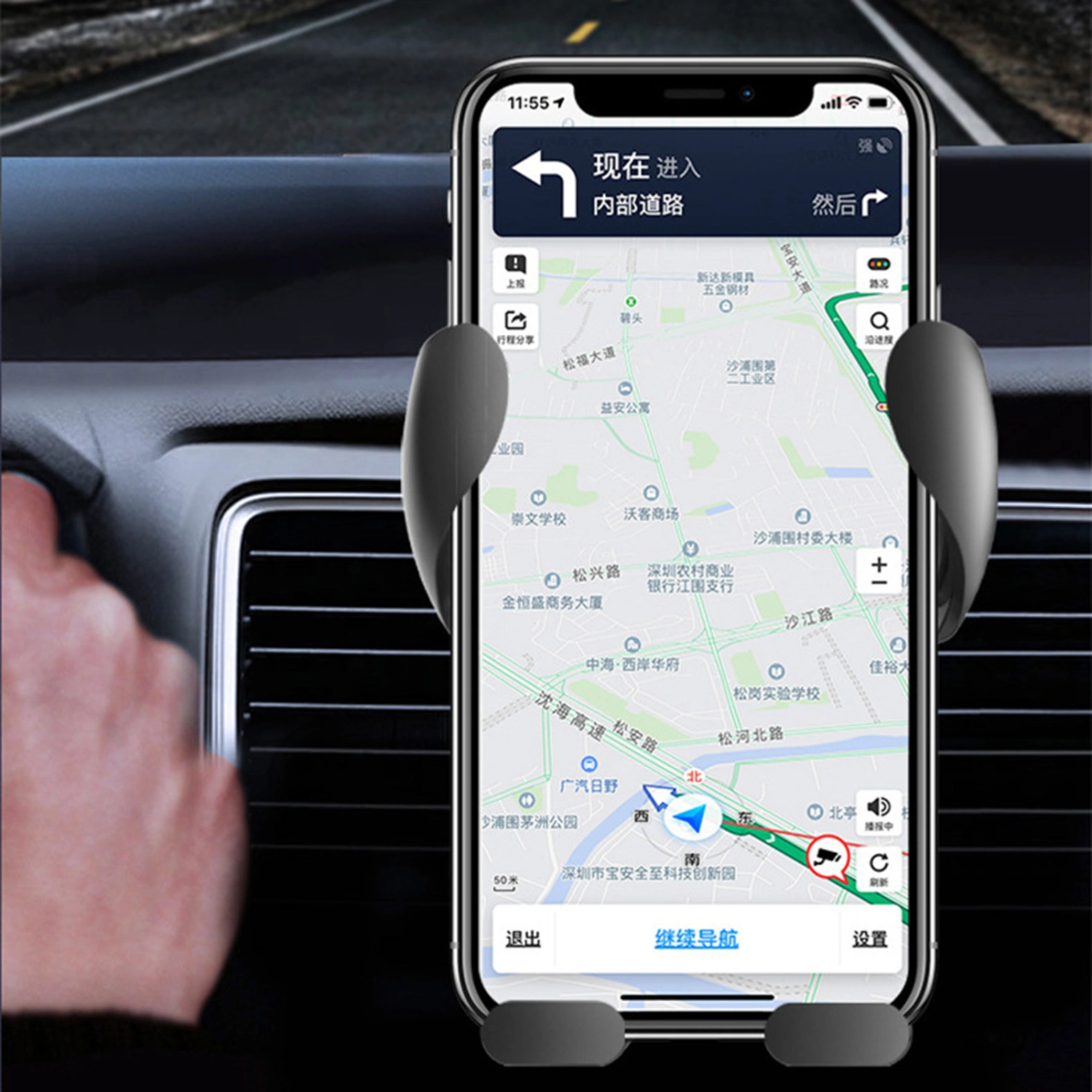 Car Phone Holder Universal Gravity Support Cartoon Car Air Vent Mobile Phone Clip Mount Stand for Driving