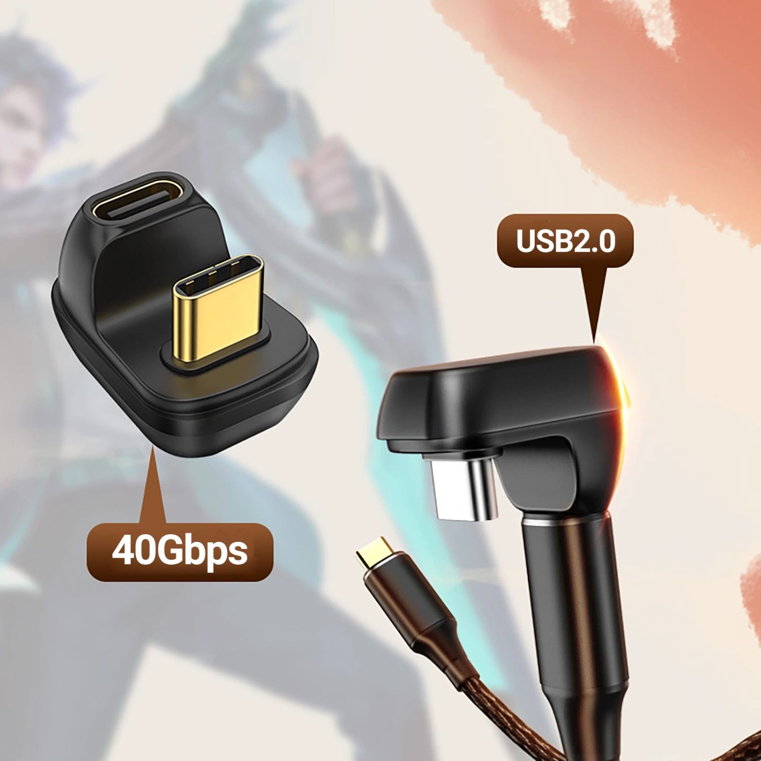 Type-C Adapter Portable High Speed U-shaped Angled/90 Degree Right Angle USB 3.1 Type-C Male to Female OTG Converter Connector for Mobile Phone 