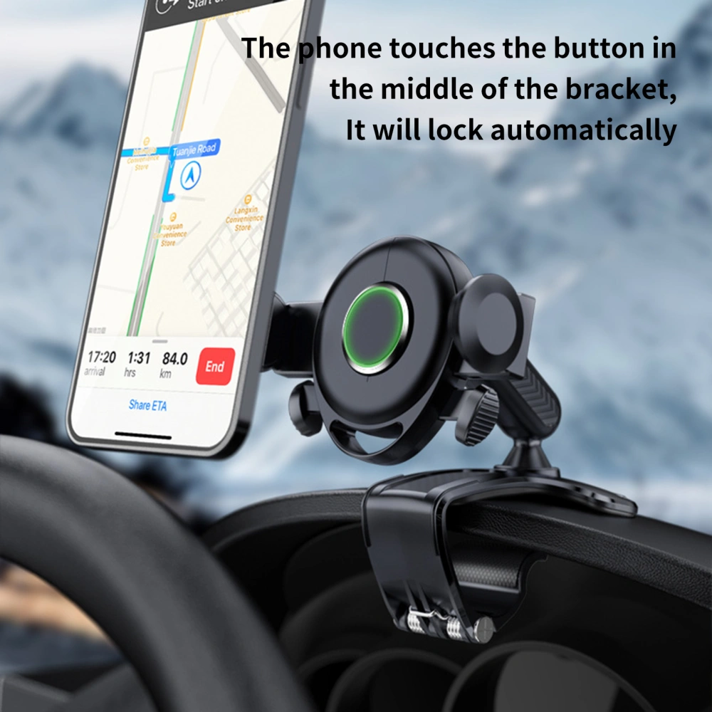 Phone Stand Multifunctional 360 Degree Rotatable HUD Type Dashboard Mounted Mobile Phone Holder for Car