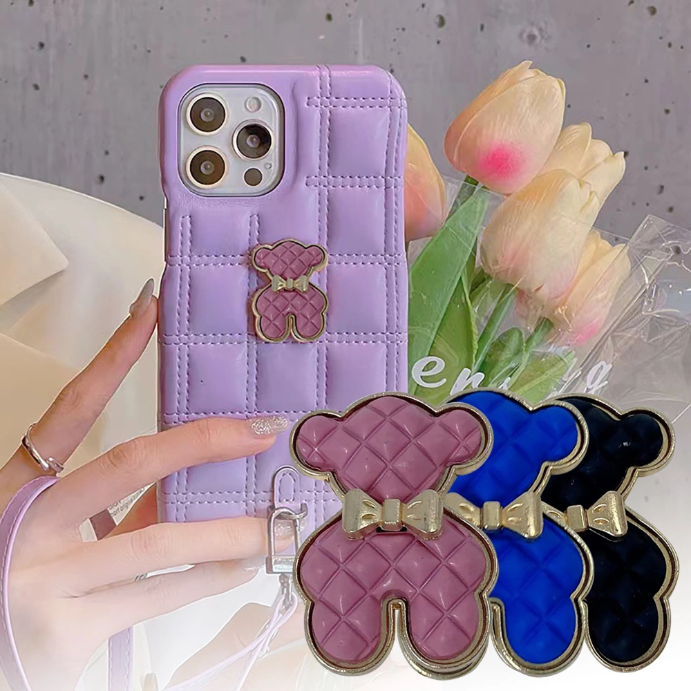 Mobile Phone Case Ornament Bear Bow Multi-purpose Universal DIY Plated Hair Accessory Beauty Materials