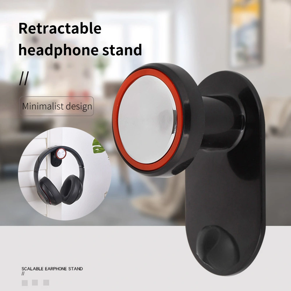 Headset Holder Retractable Multi-purpose Anti-fall Steady Firm Non-slip Earphone Holder Headphone Hanger Hook Accessories for Home