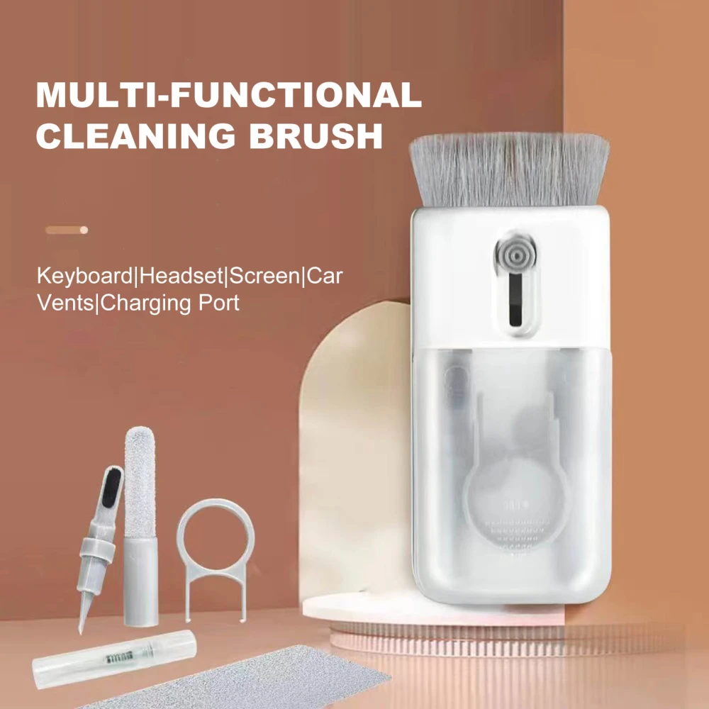 1 Set Cleaning Kit Reusable Accessories Multifunctional Keyboard Headset Cleaner Brush Kit 6 in 1 for Keyboard