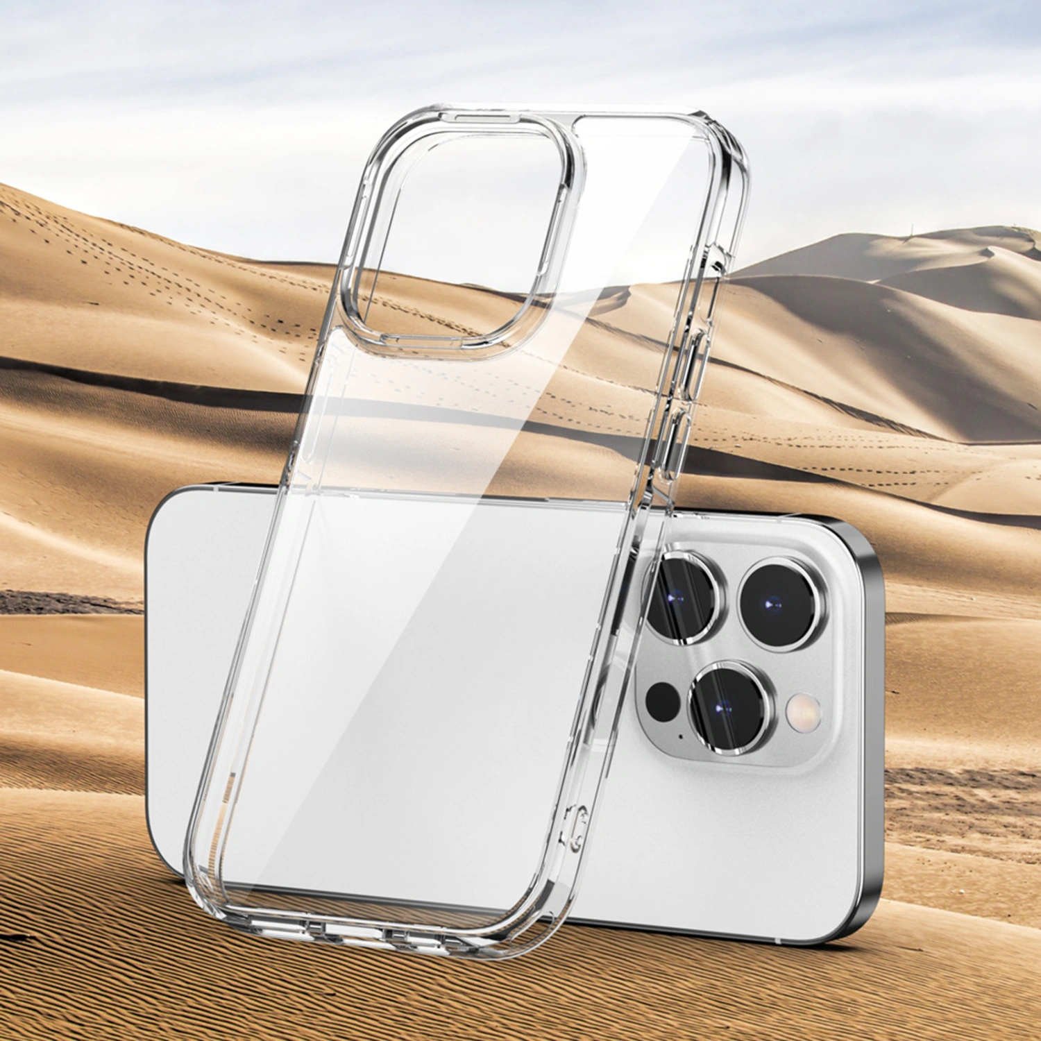 Phone Protective Case Shockproof Anti-drop Anti-scratch Anti-fingerprint Wear-resistant Full Protection Ultra-thin Clear Transparent Phone Back Cover for iPhone 14/Pro/Max/Pro Max