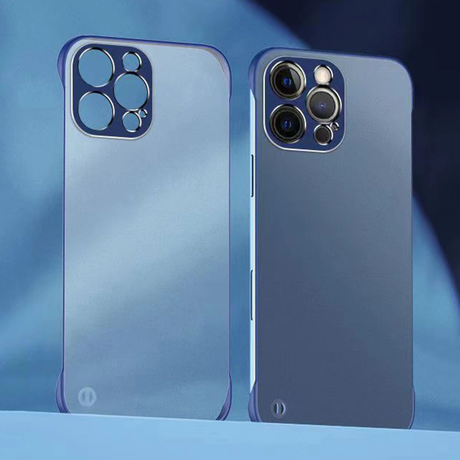 Phone Case Ultra-Thin Rimless Camera Lens Circle Shockproof Frosted Anti-scratch Anti-fingerprint Heavy Duty Mobile Phone Protection Case for iPhone14 Pro Max