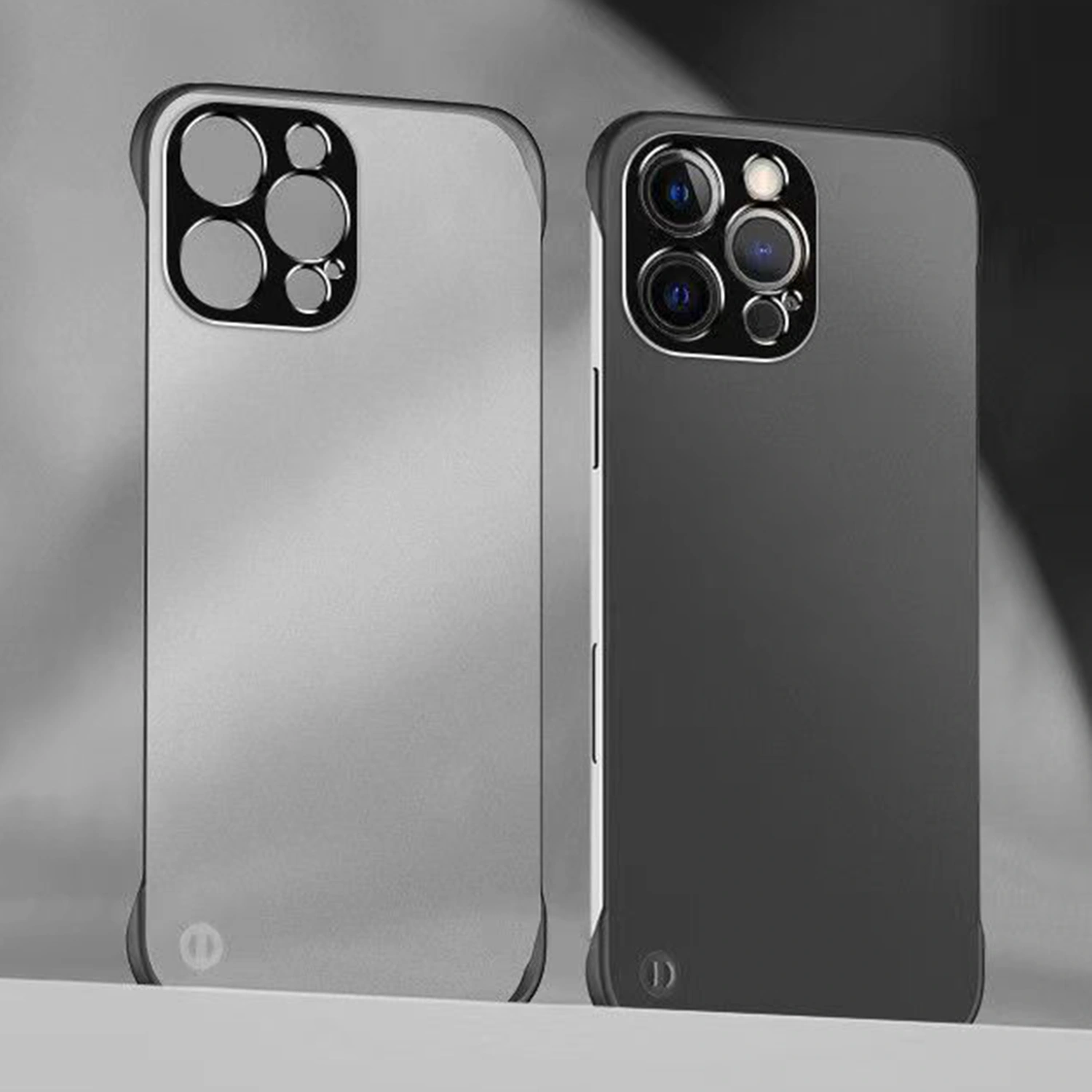 Phone Case Ultra-Thin Rimless Camera Lens Circle Shockproof Frosted Anti-scratch Anti-fingerprint Heavy Duty Mobile Phone Protection Case for iPhone14 Pro Max