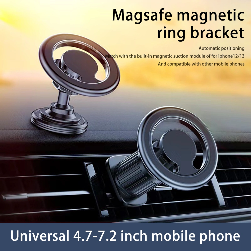 Car Phone Holder Magnetic 360 Degree Rotation Angle Adjustable Anti-slip Space-saving Navigation Universal Car Smartphone GPS Support Stand Auto Accessories