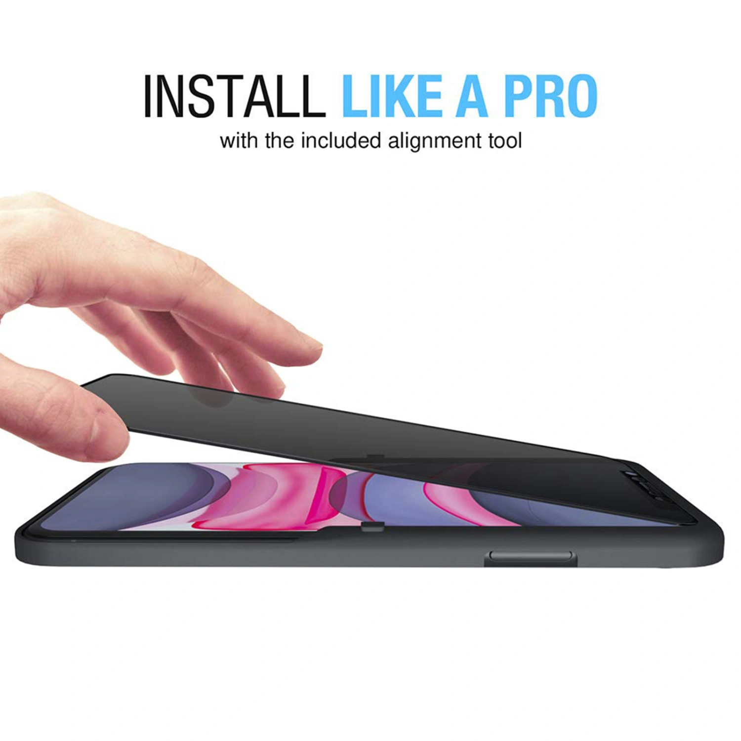 1 Set Tempered Film Anti-reflective Anti-scratch Explosion-proof Invisible Fingerprint Unlock Prevent Peeping Shatterproof Tempered Glass Screen Protective Film for iPhone 14/for iPhone 13