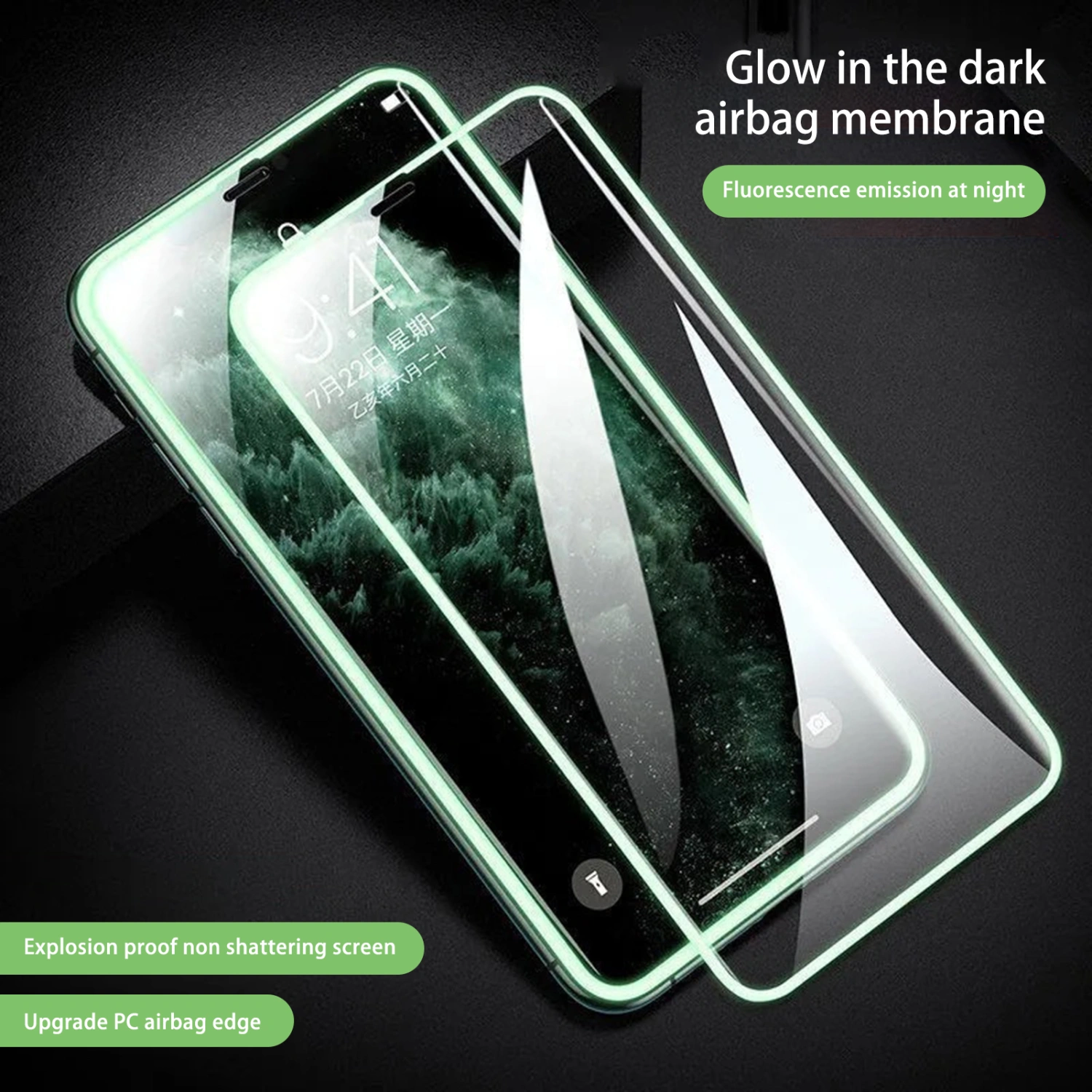 Phone Tempered Glass Luminous High Clarity Anti-scratch Explosion-proof Anti-fingerprint Anti-spy Ultra-thin Phone Screen Privacy Protective Front Film for iPhone 14 Pro Plus Pro Max