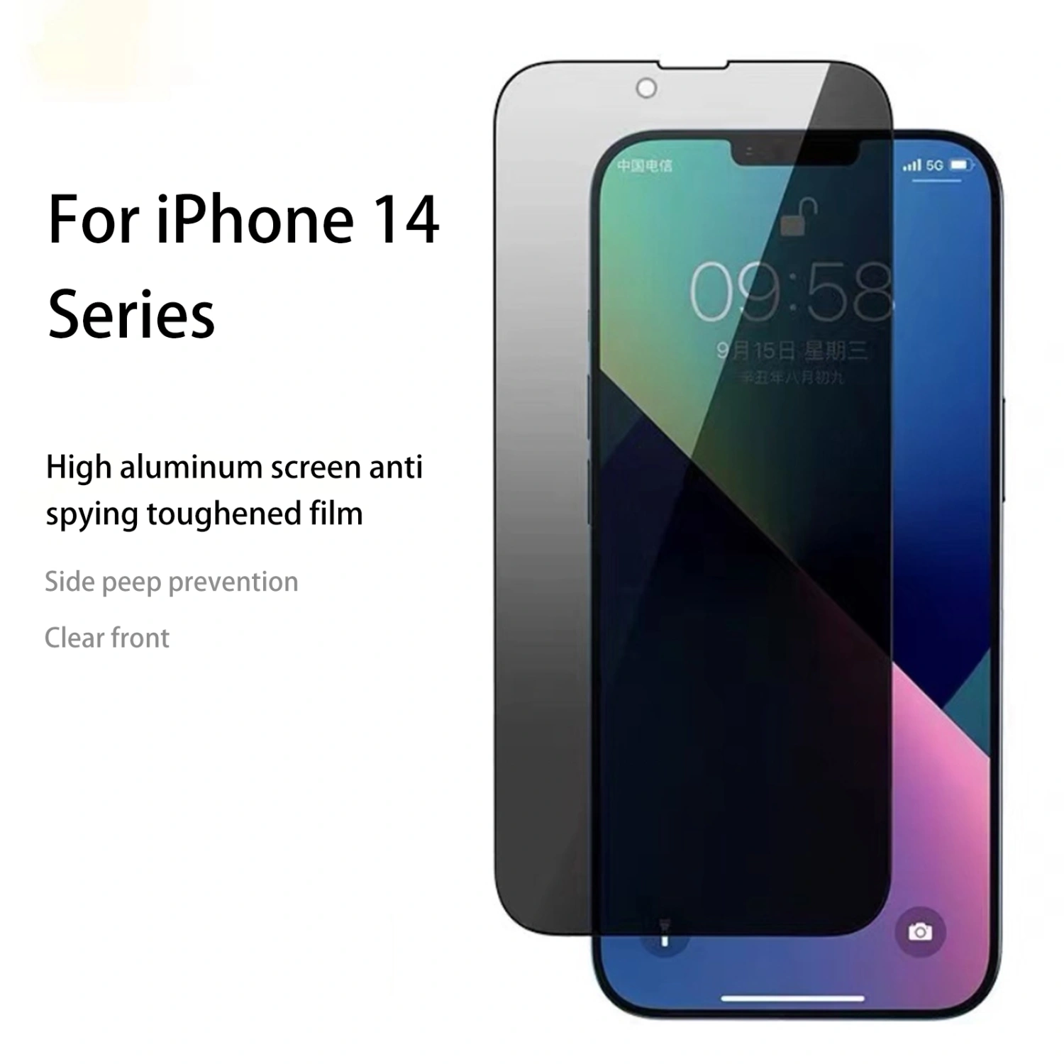 Anti-spy Explosion-proof High Clarity Anti-scratch Phone Tempered Glass Phone Front Screen Privacy Protective Film for iPhone 14/14 Max/14 Pro/14 Pro Max