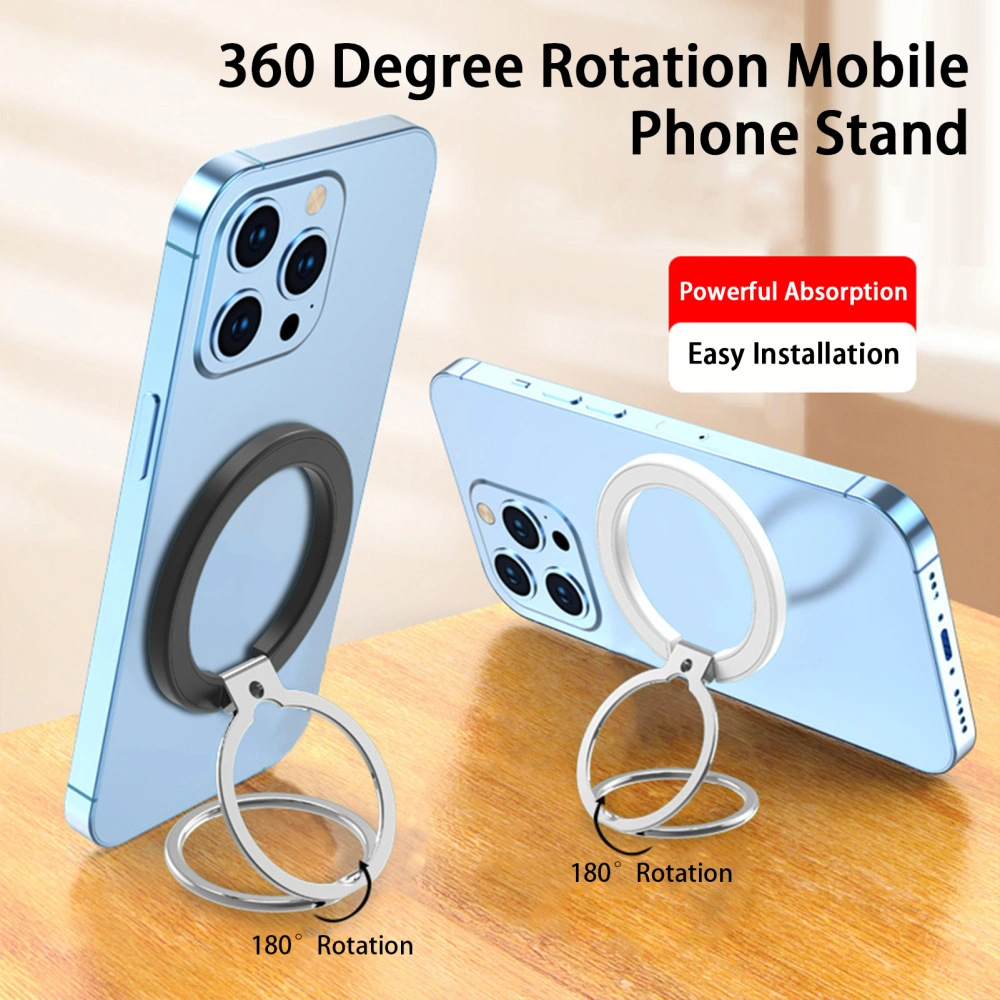 Finger Ring Holder Magnetic Powerful Absorption Easy Installation Ultra-thin Double Spindle Mobile Phone Holder Mobile Phone Accessories