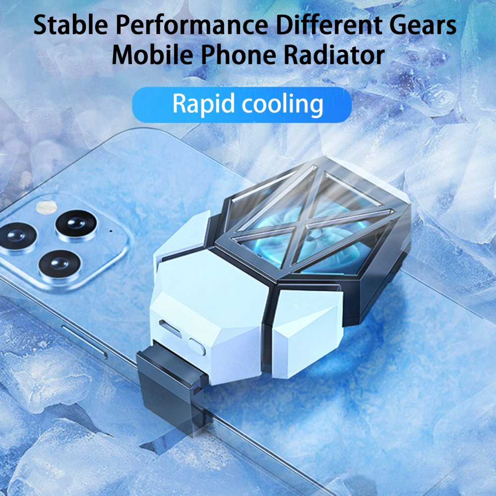 Mobile Phone Radiator Quiet Two-speed Adjustment with RGB Light Game Cooler System Quick Cooling Fan Mobile Phone Supplies