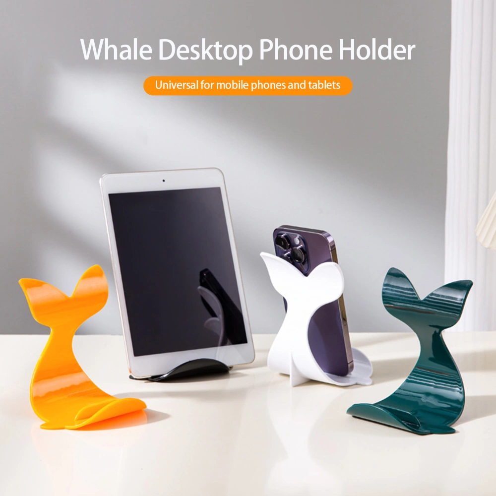 Phone Holder Creative Shape Universal High Stability Smooth Edge Reusable Whale-Shaped Cell Phone Stand Tablet Holder Office Supplies