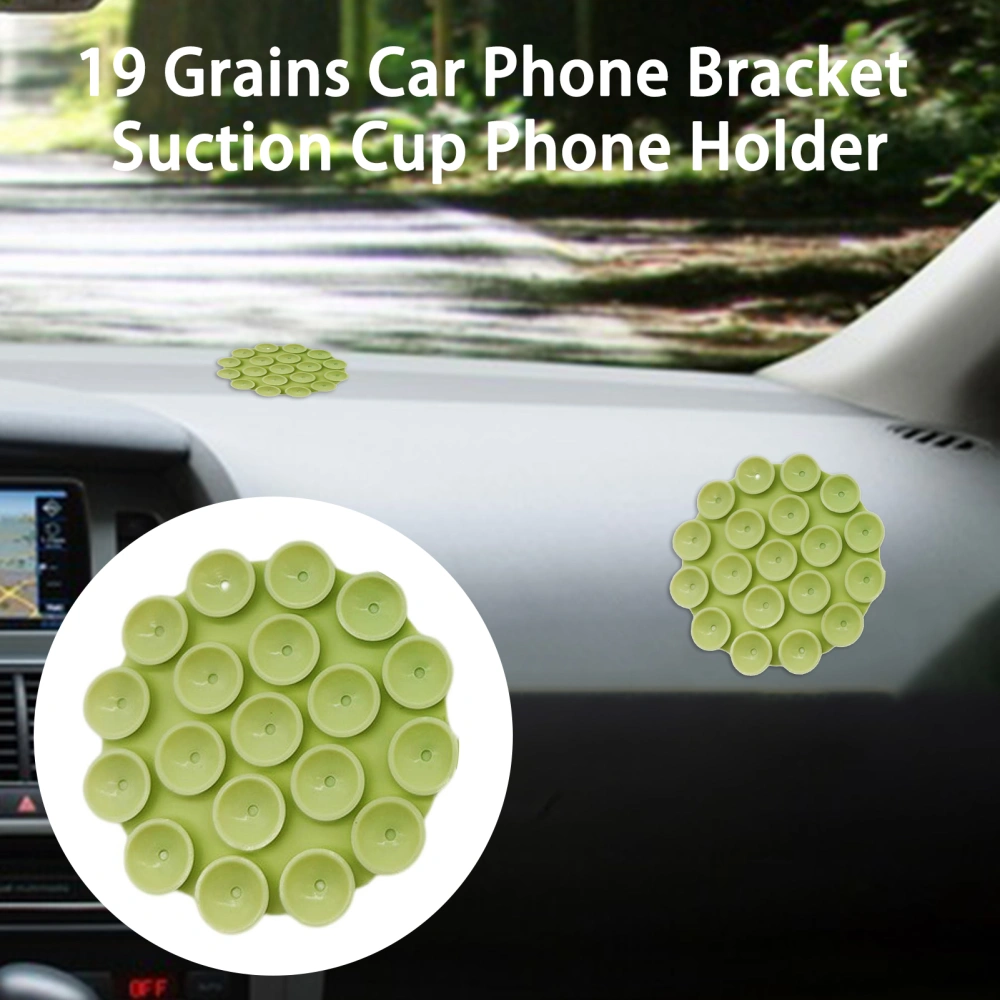 Car Phone Bracket Strong Suction Anti-falling Silicone 19 Grains Single Side Suction Cup Phone Holder Home Supply