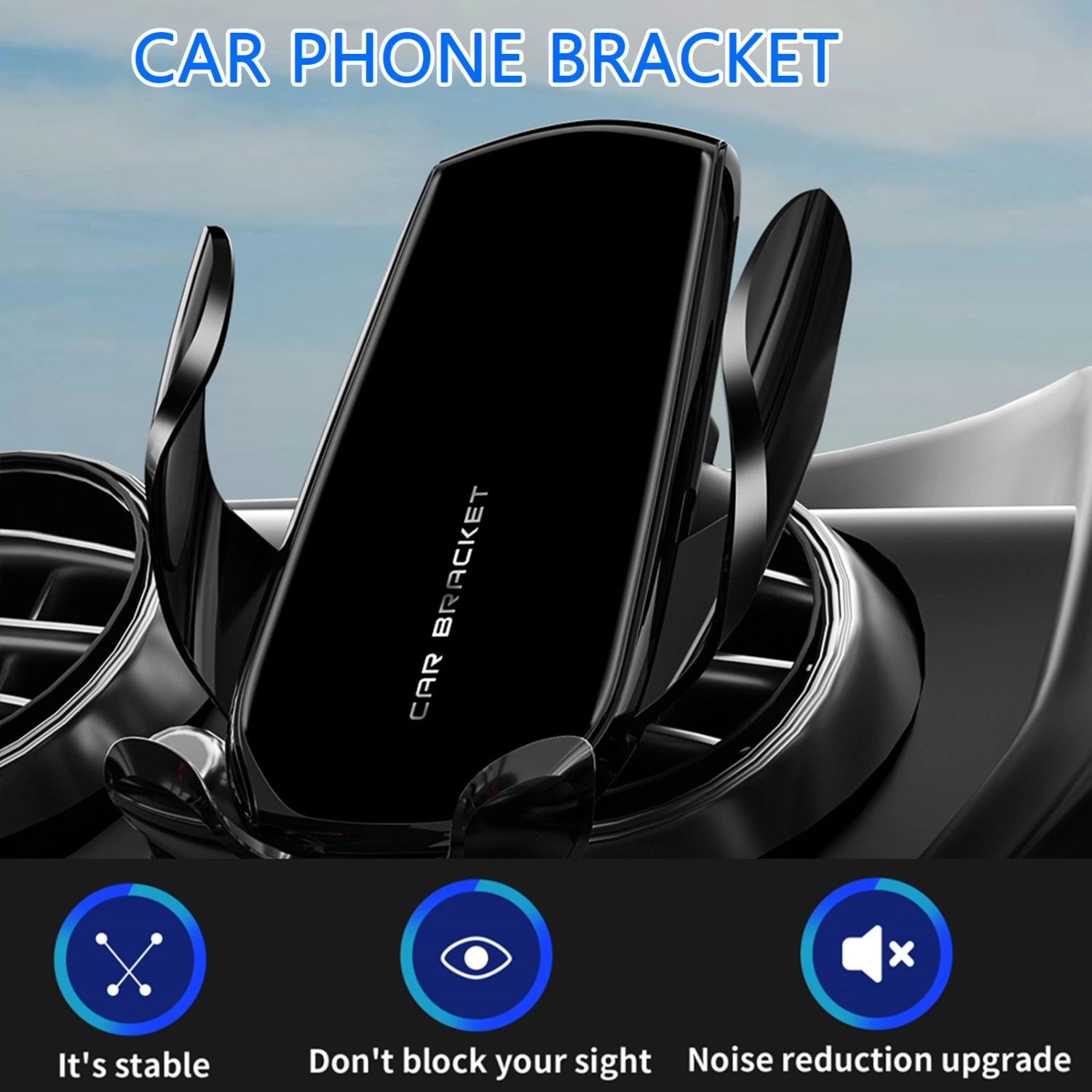Car Phone Holder Gravity Induction Automatic Clamping Adjustable Car Phone Holder Mount Stand Air Vent Clip Mobile Phone Accessories
