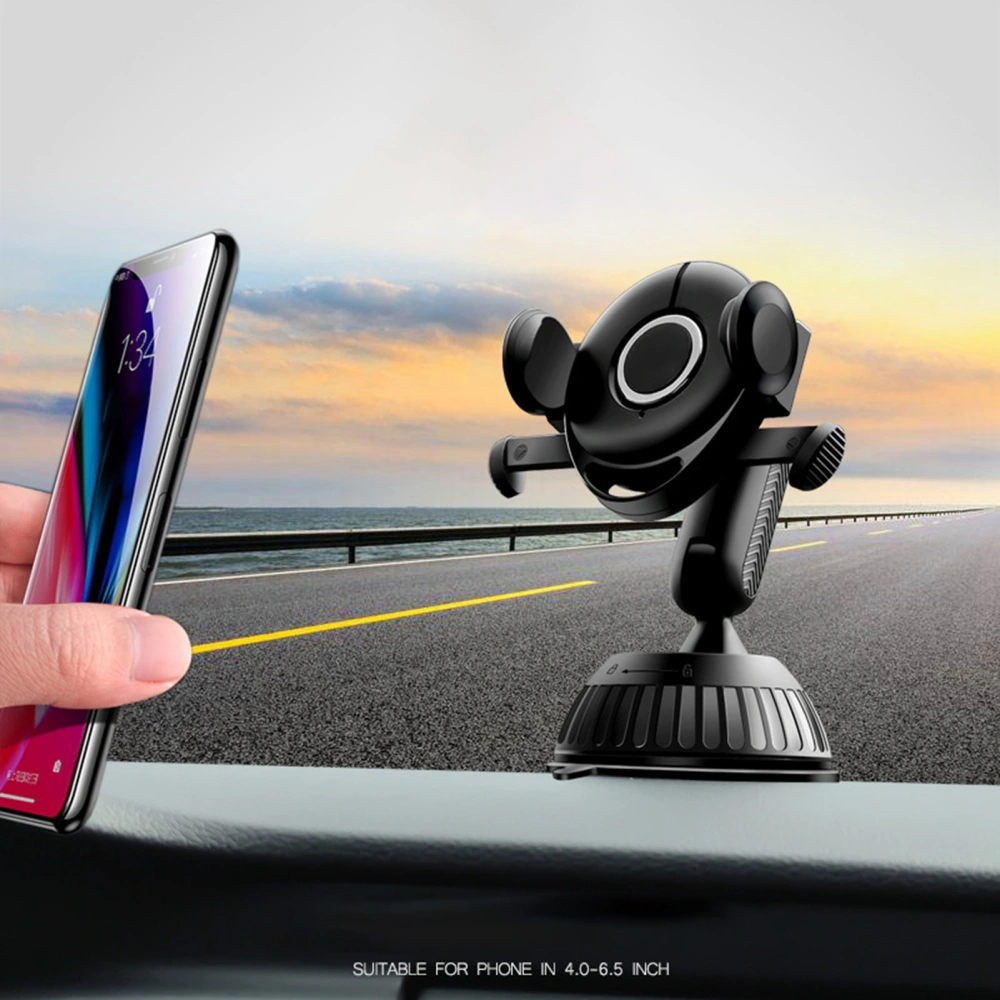 Car Phone Holder Universal Suction Cup Mount Dashboard Auto Lock Cellphone Stand for Smartphone