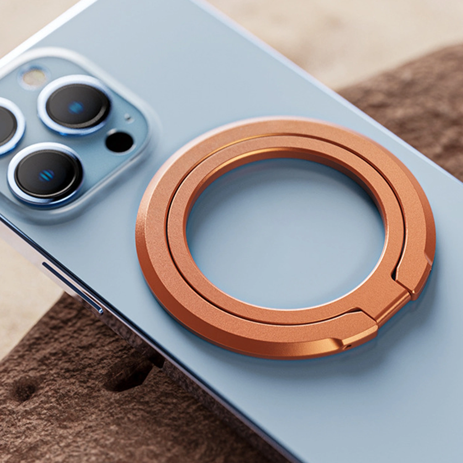 Mobile Phone Stand Magnetic 360 Degrees Rotation Aluminum Alloy Cell Phone Ring Buckle Holder for iPhone 12 13 Series