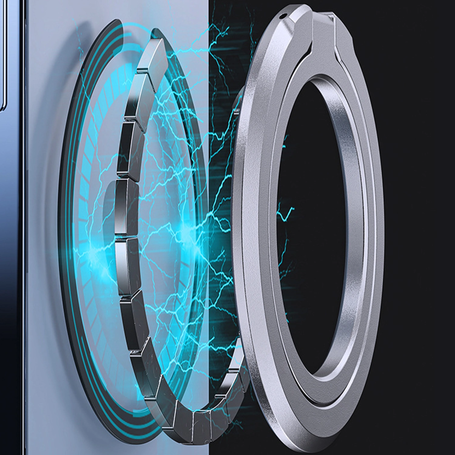 Mobile Phone Stand Magnetic 360 Degrees Rotation Aluminum Alloy Cell Phone Ring Buckle Holder for iPhone 12 13 Series