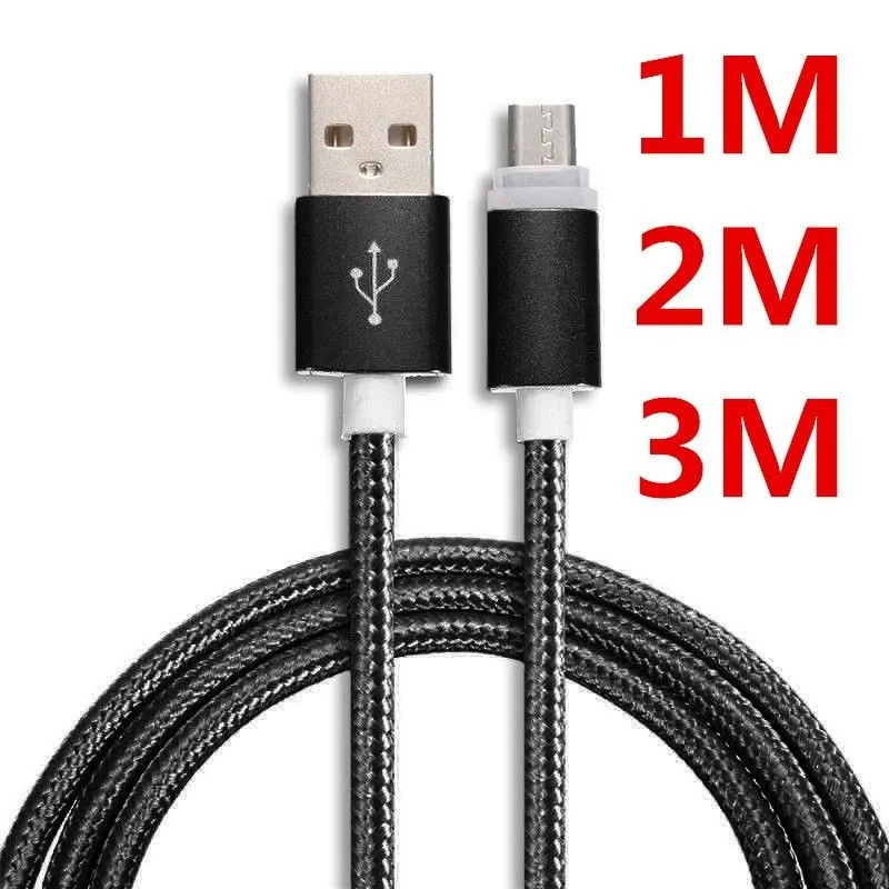 1/2/3M Micro USB Data Sync Fast Charger Charging Cable Cord for Samsung Android