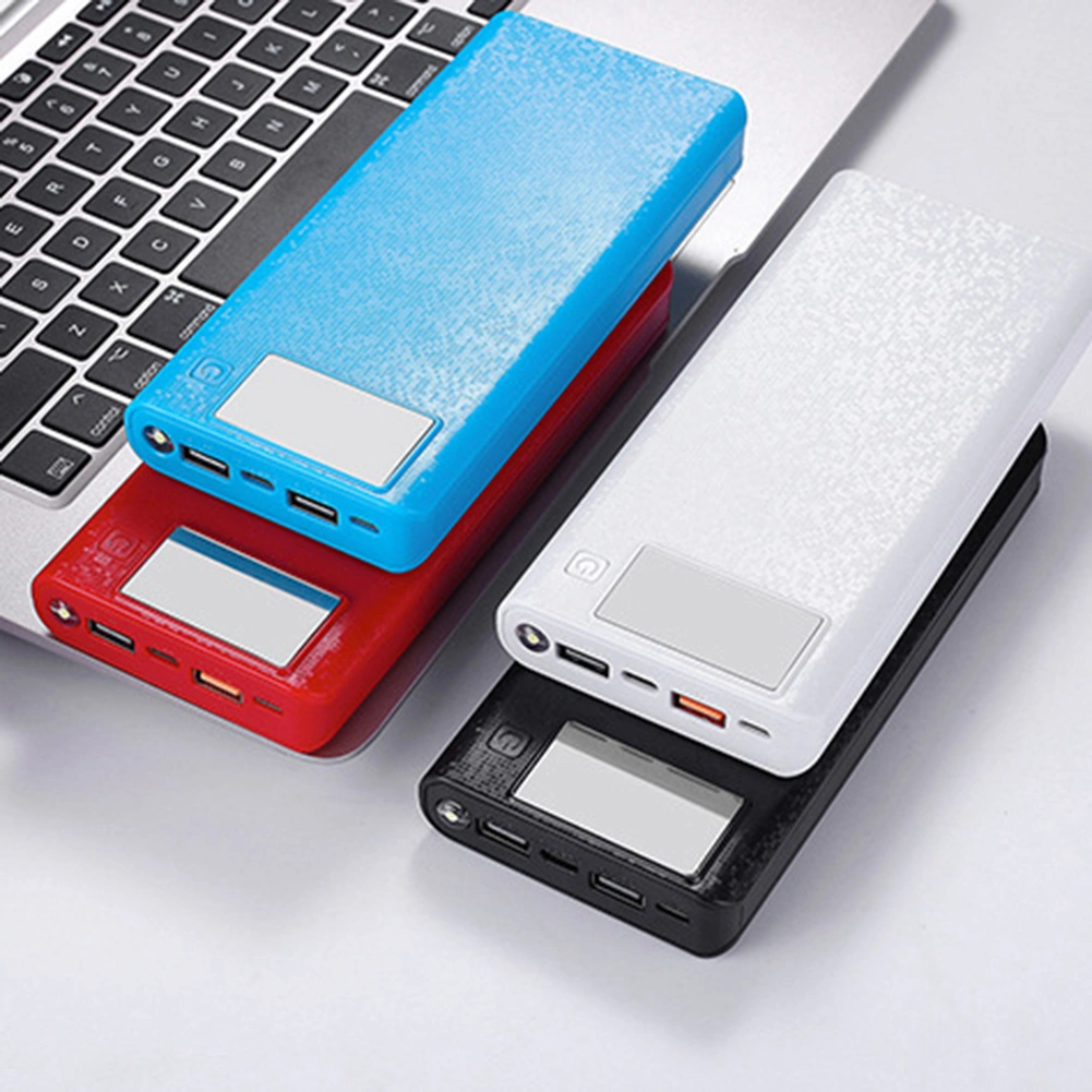 Portable 18650 Battery Charger USB Type-C LCD Display DIY Mobile Power Bank Case