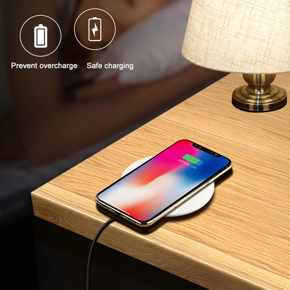 Portable Fast Charging Qi Wireless Mobile Phone Charger Pad for S-amsung iPhone