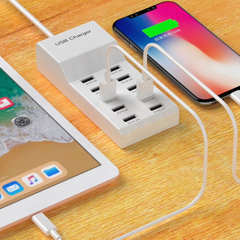 10 Ports USB Fast Charging Station Power Adapter Phone Tablet Camera Charger Hub