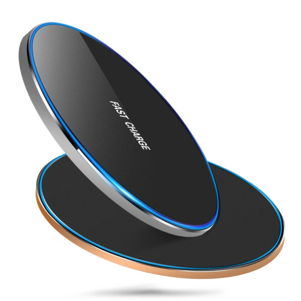 10W Portable Round Qi Wireless Charger Fast Charging Pad for iPhone X XS XR 8