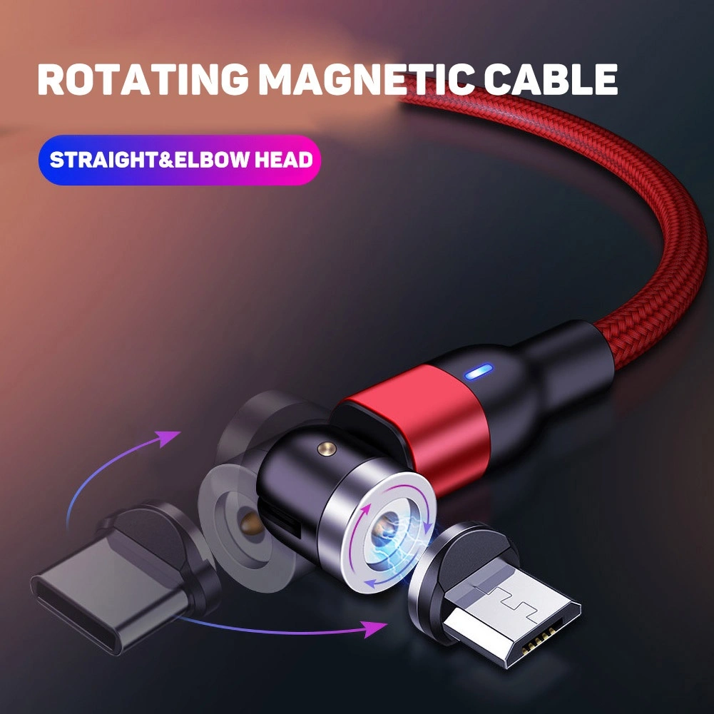 Magnetic 5A Fast Charging Cable Micro USB Type-C Plug Data Cord for Android