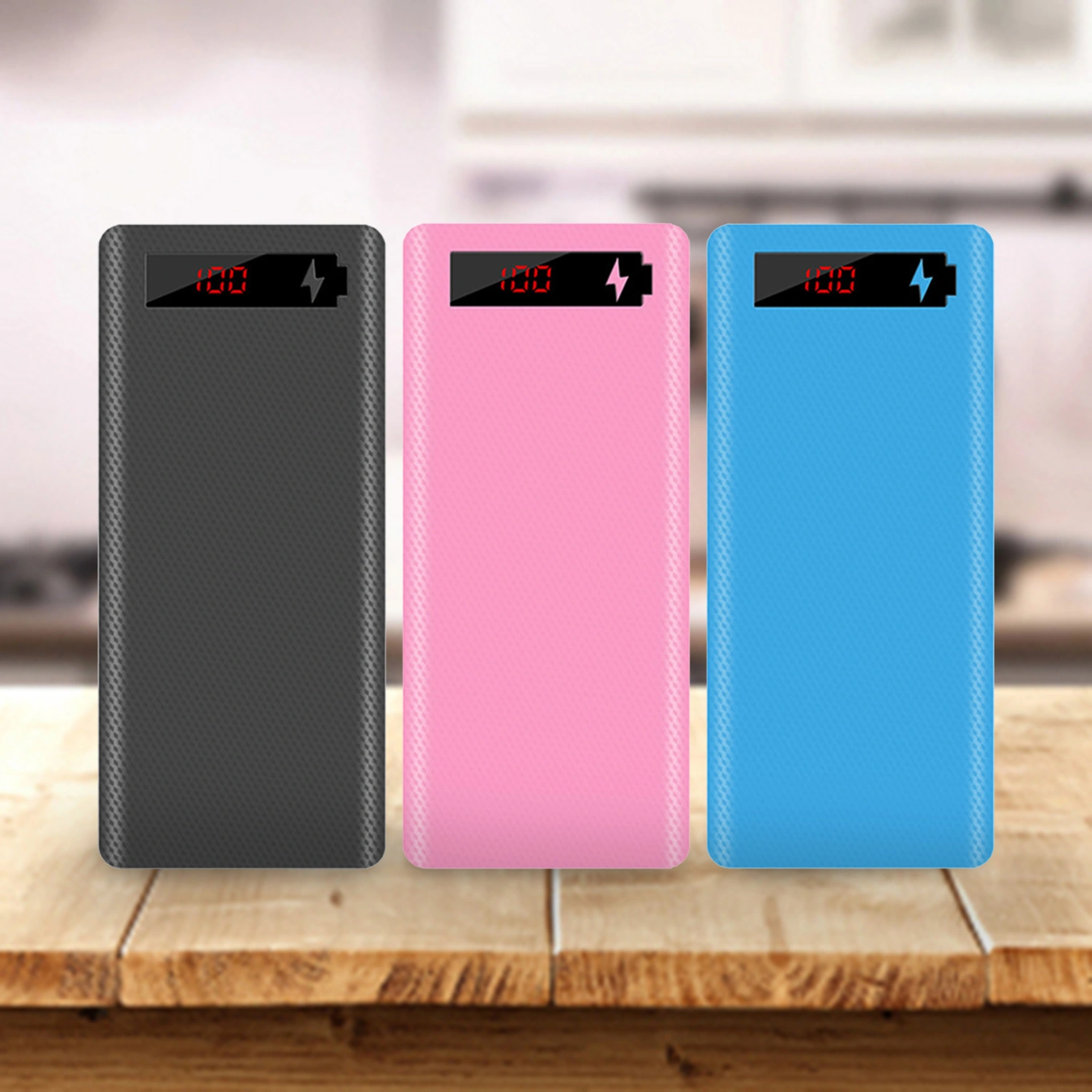 L8 Power Bank Case with Digital Display Screen LED Light Weld-free 18650 Battery Charger Box for Outdoors