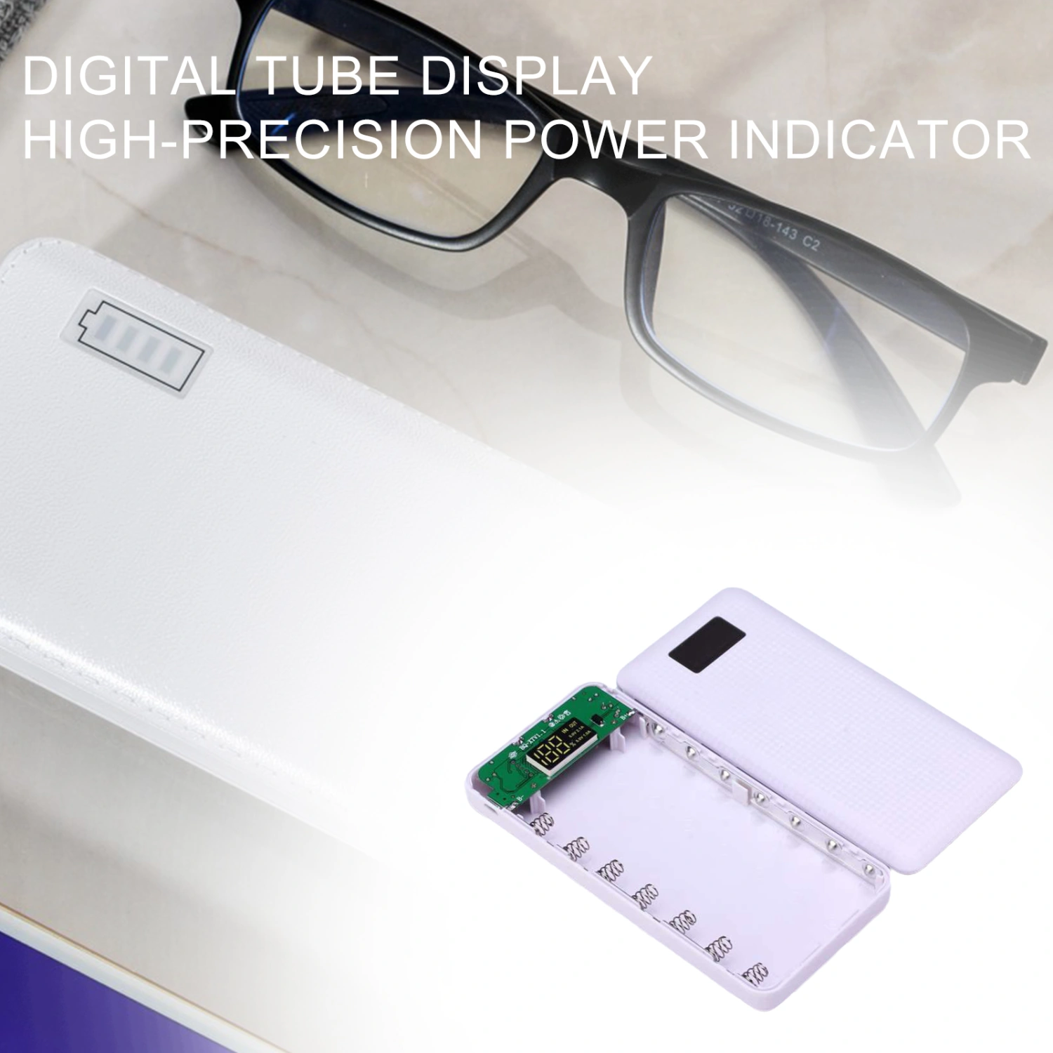 Power Bank Nesting Solderless Handwork LED Display Screen 7x18650 Power Bank DIY Shell for Mobile Charger