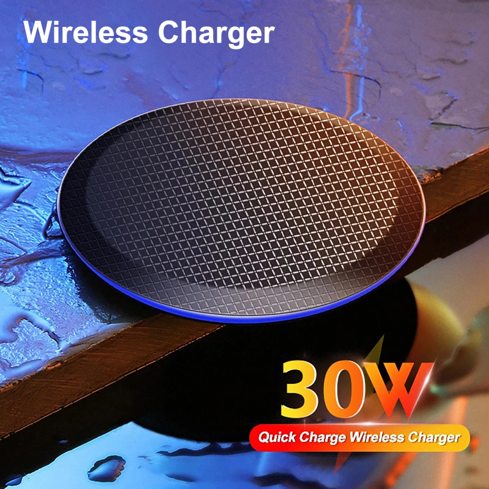 Wireless Charger High-speed Charging Efficient Slim QI 5W 10W 15W 30W Safe Charging Pad for Smartphone