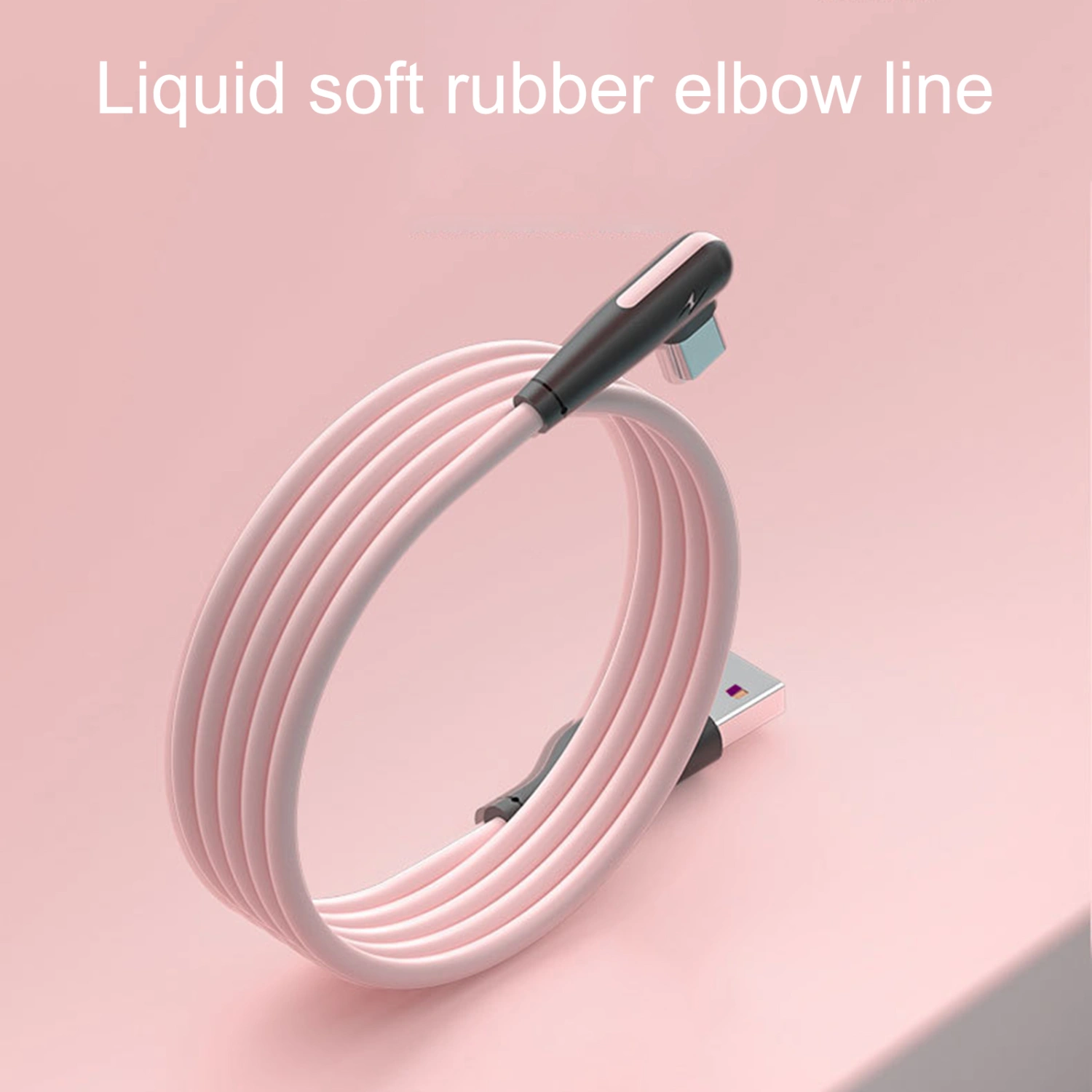Data Cable Elbow Design Fast Charging 1/2m Type-C Charger Cord Wire for Mobile Phone