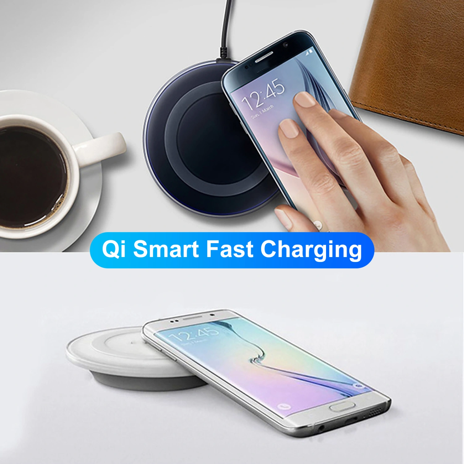 Wireless Charger Fast Charging Safe Anti-skid QI Efficient Wireless Charging Pad for Mobile Phone
