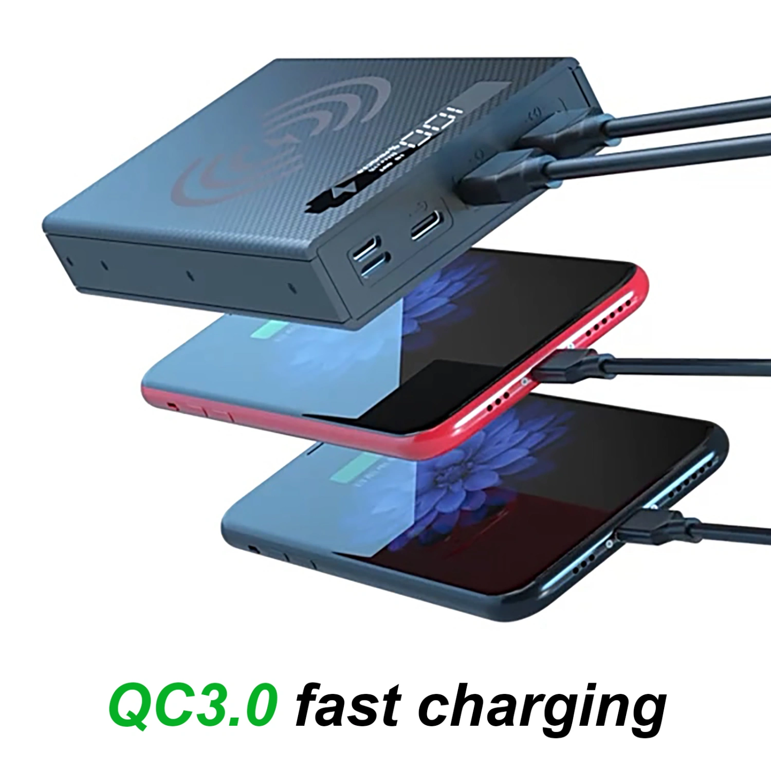 CX5 Power Bank Case Solderless Detachable DIY 5x18650 QC Portable Charger Case for Smart Phone