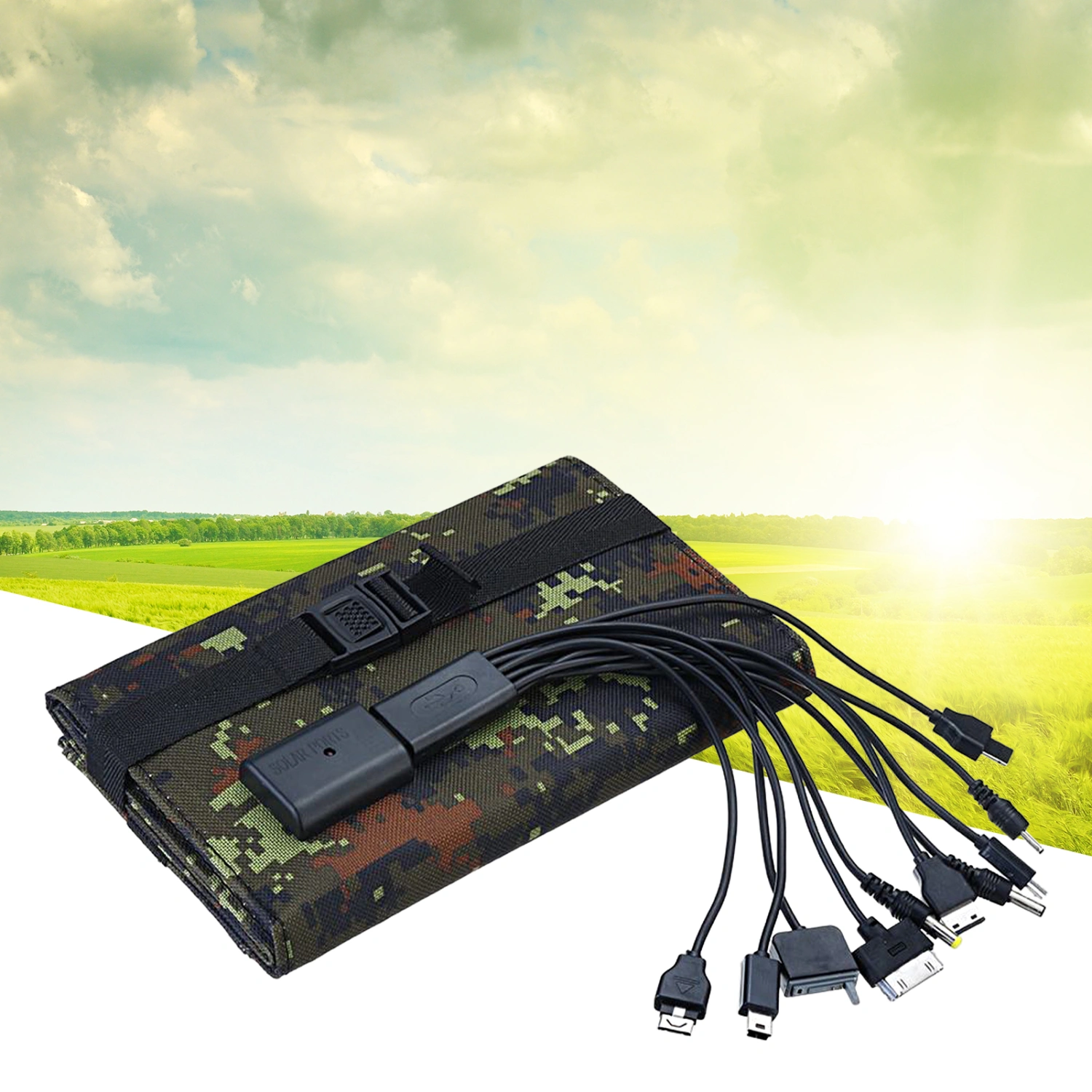 Solar Panel Foldable Ultra-thin Sensitive Fast Charging Waterproof 10W Portable Battery Charger Solar System for Phone