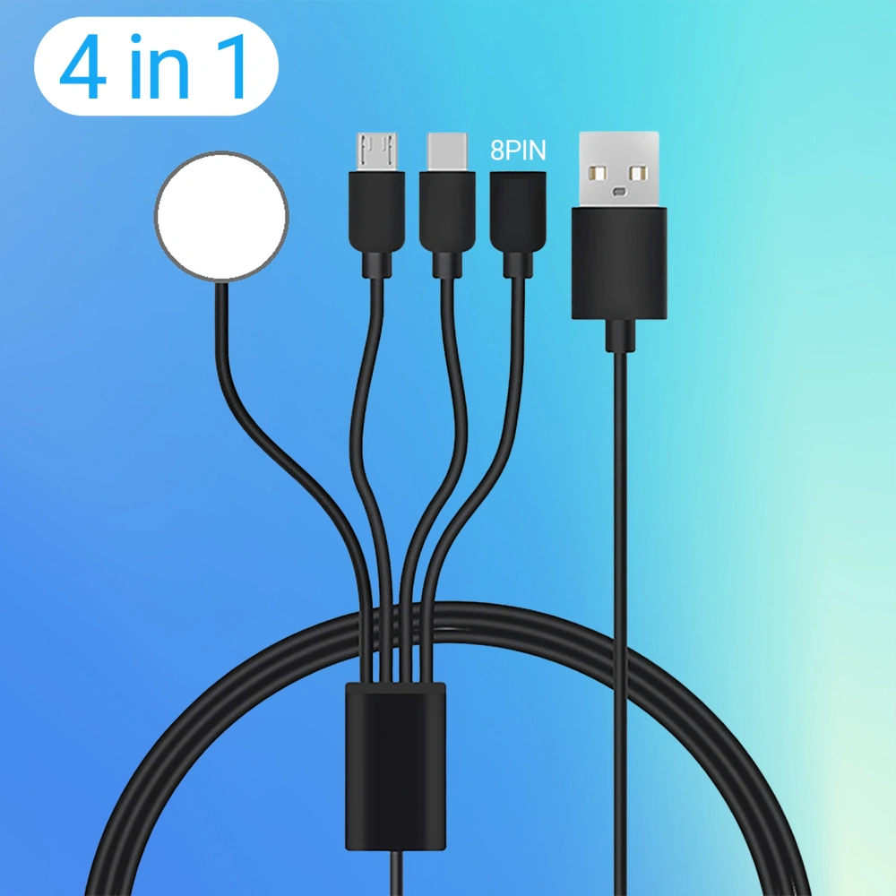 Four in One Data Cord Type-C Interface TPE High Strength Charger Wire Phone Accessories 