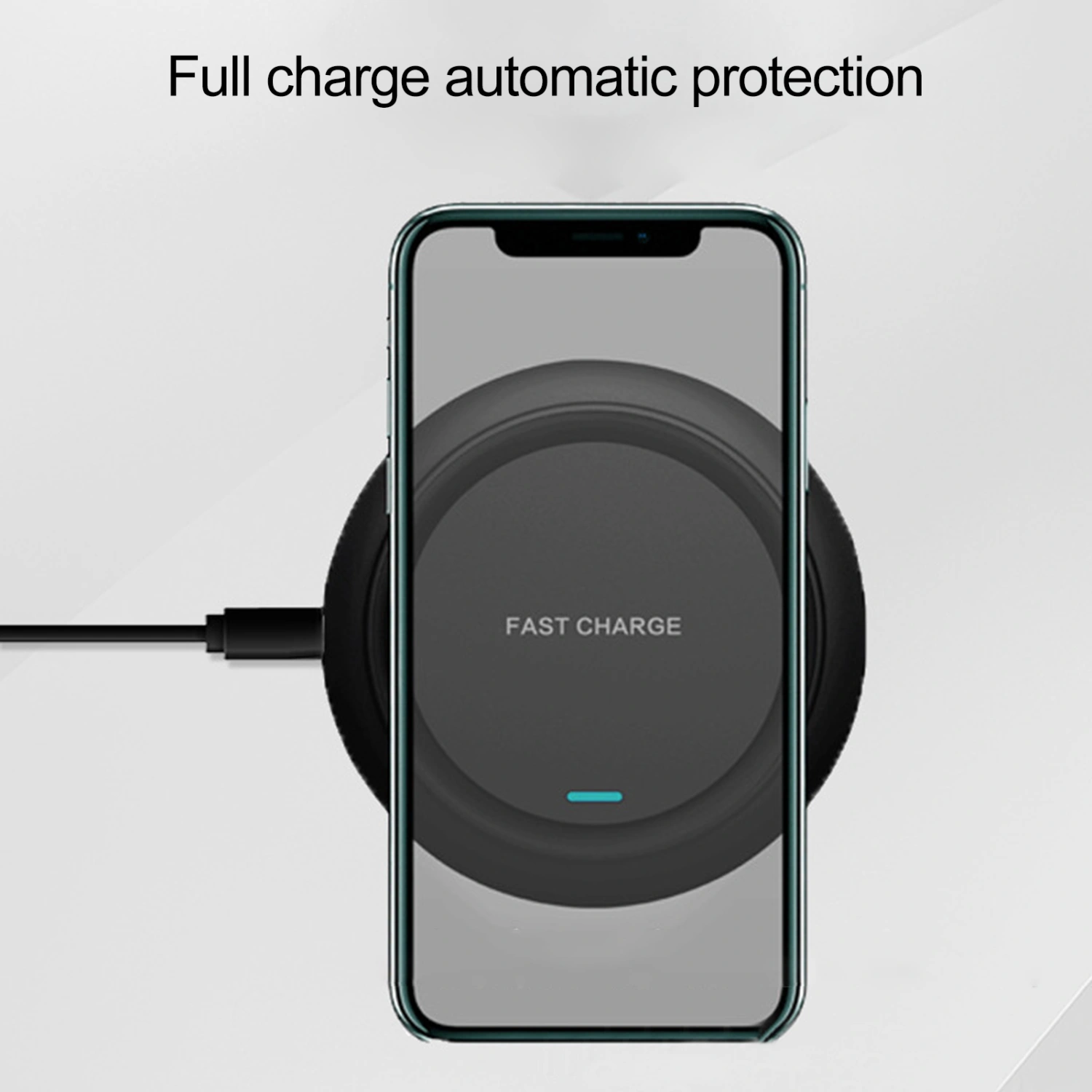 15W Wireless Charger Universal High Power Low Temperature Anti-slip Safe Qi Fast Charging Ultra-thin Induction Wireless Charging Pad for Smartphone