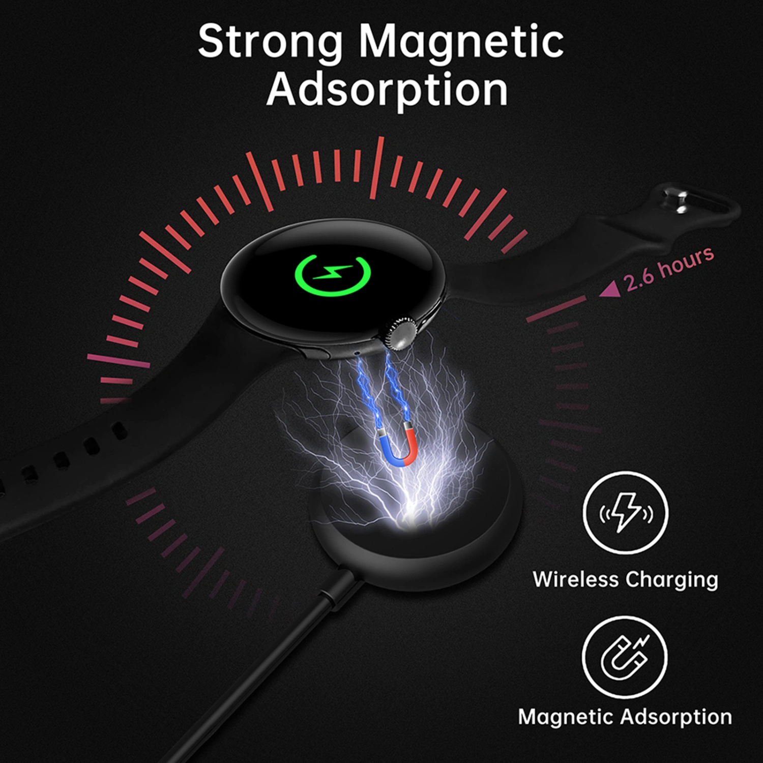 Watch Charger Fast Charge Plug And Play Type-C USB Smartwatch Charger Dock Adapter for Pixel Watch
