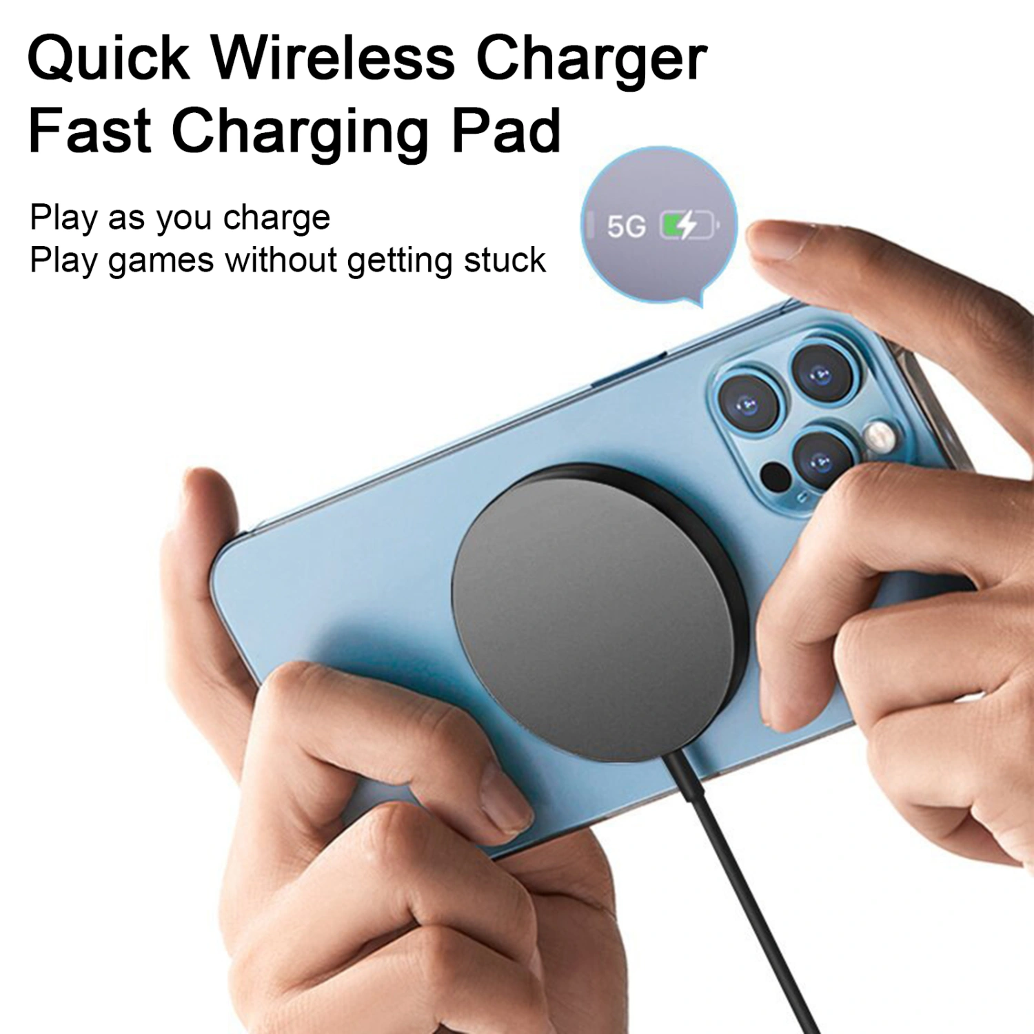 Charger Adapter 15W High Power Magnetic Fast Charging Phone Desktop Wireless Charger for iPhone 14 13 12 Pro