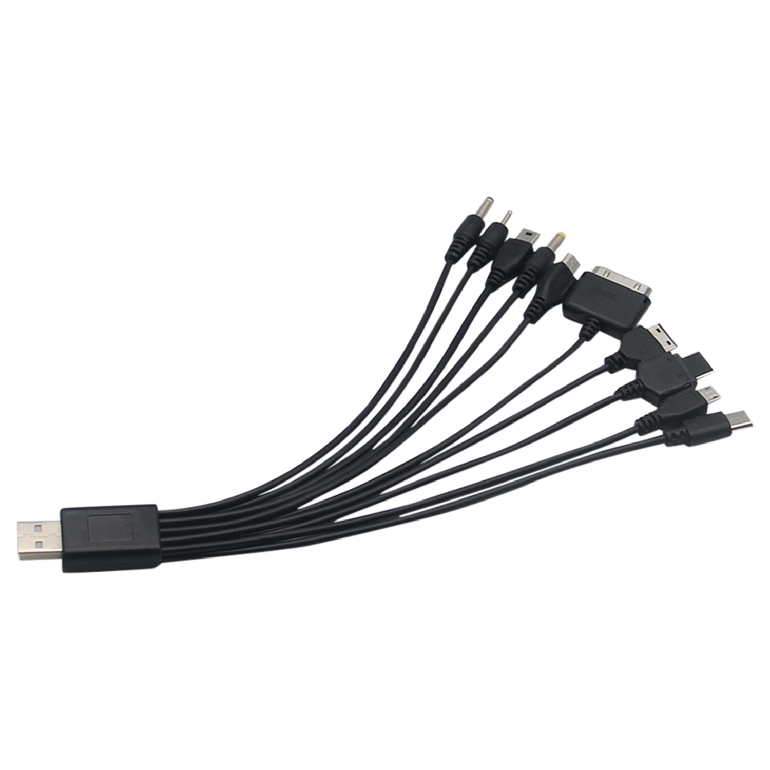 USB Data Cable 1 Drag 10 Multifunctional Plug Play Widely Compatible Charge USB Multi Charger Data Cord for Home	