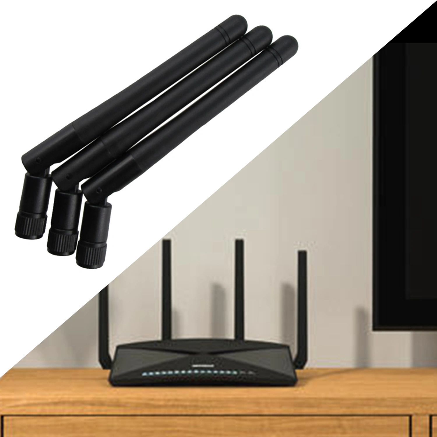 2.4GHz WIFI Antenna 3dBi SMA Connector Wireless Router Signal Booster for Home